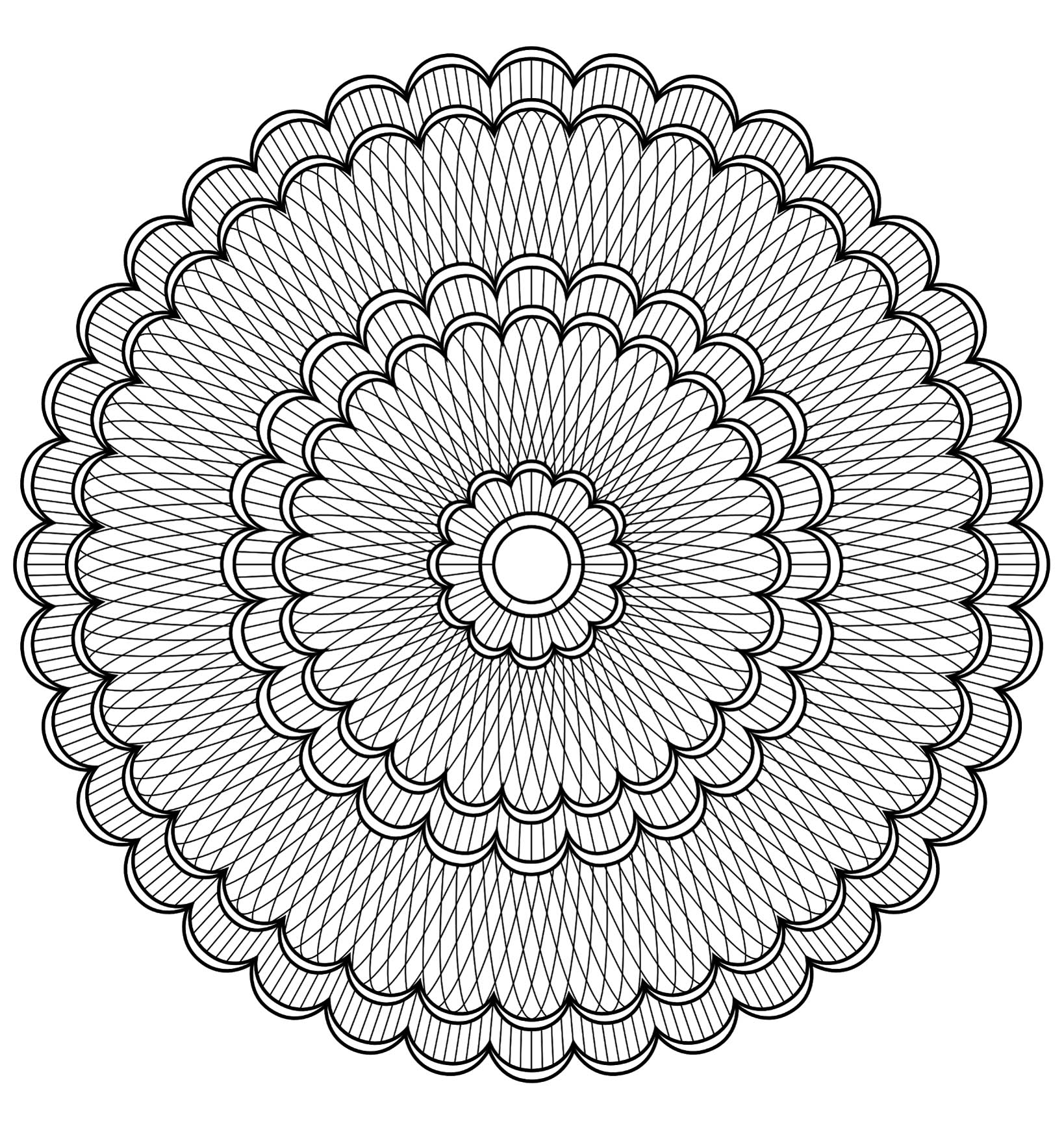 Mandala to color patterns geometric - 4